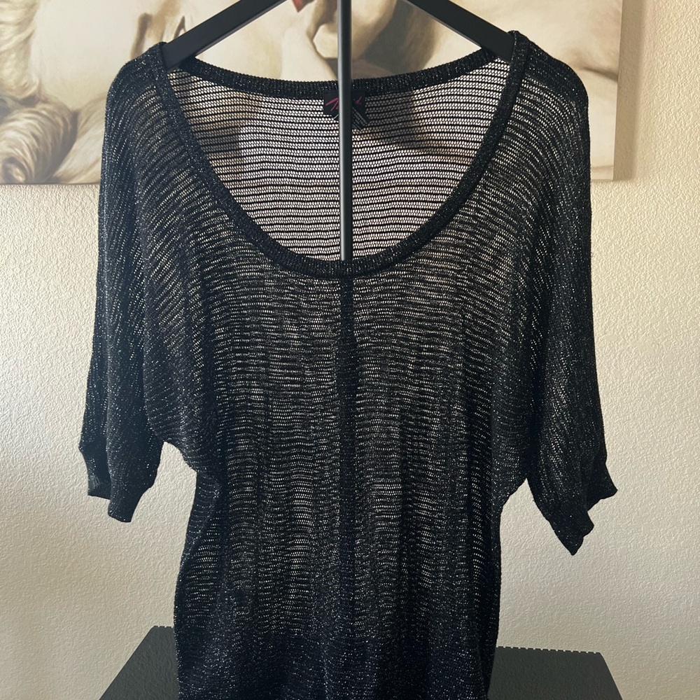 Torrid Black Sheer Knit Top/ This can also be worn off the shoulder!